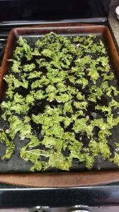 cooked kale chips